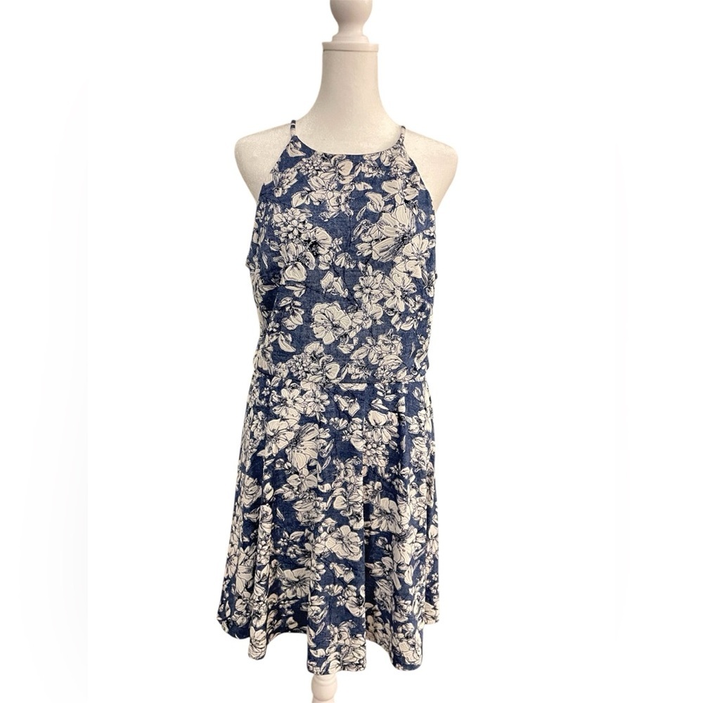 Floral Dress L | Blue